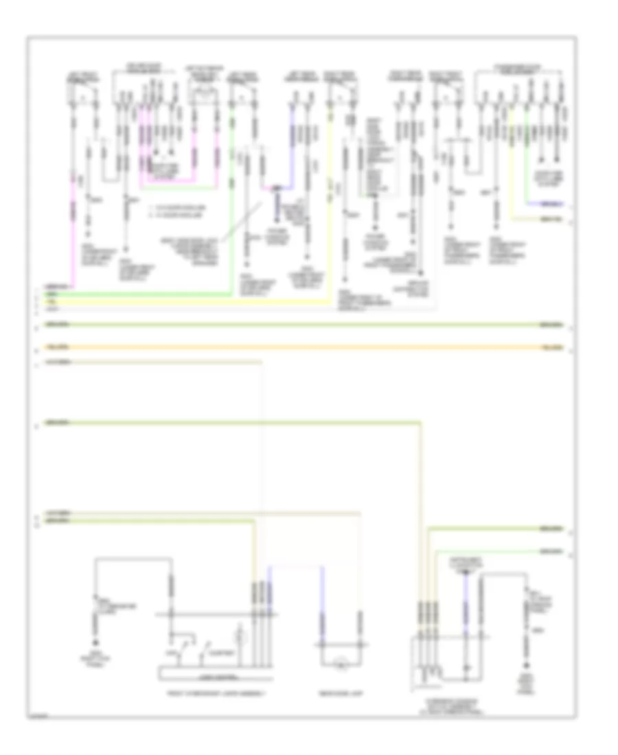Courtesy Lamps Wiring Diagram, Except Electric (2 of 3) for Ford Focus Electric 2014