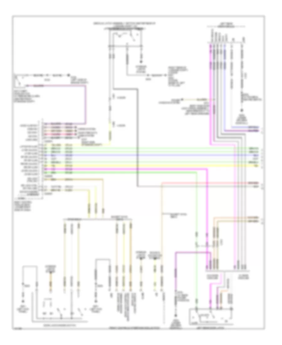 Power Door Locks Wiring Diagram, Except Electric without Intelligent Access (1 of 3) for Ford Focus Electric 2014