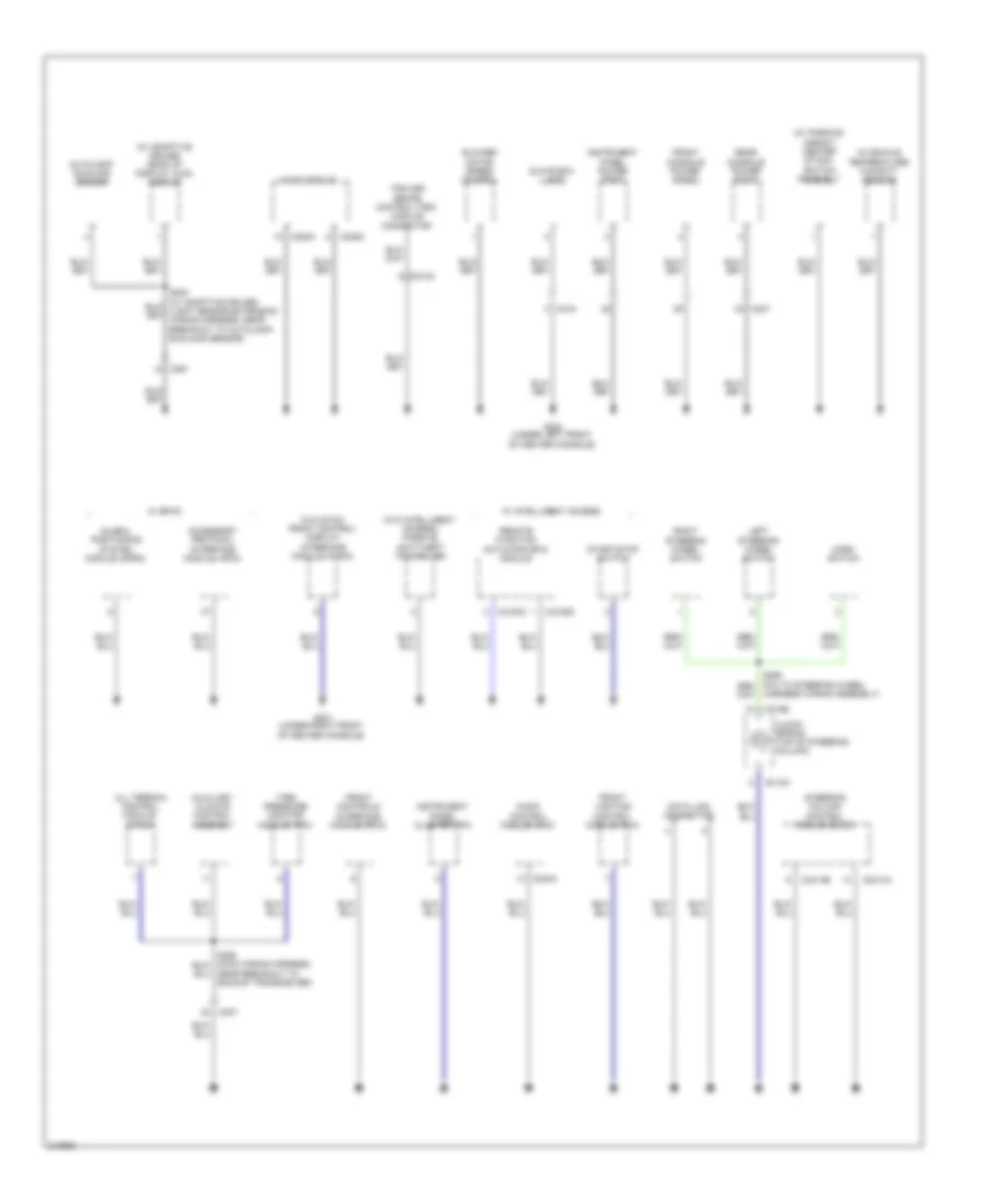 Ground Distribution Wiring Diagram 2 of 5 for Ford Explorer Limited 2011
