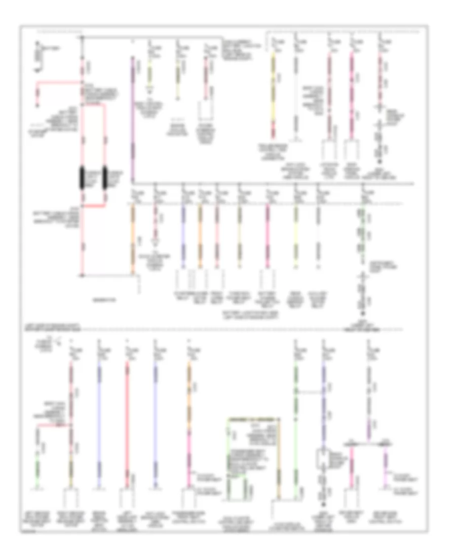 Power Distribution Wiring Diagram 1 of 5 for Ford Explorer Limited 2011