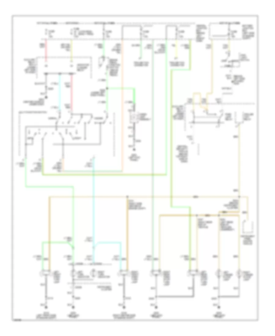 Exterior Lamps Wiring Diagram, Late Production with Convenience Group for Ford Explorer Sport Trac 2002