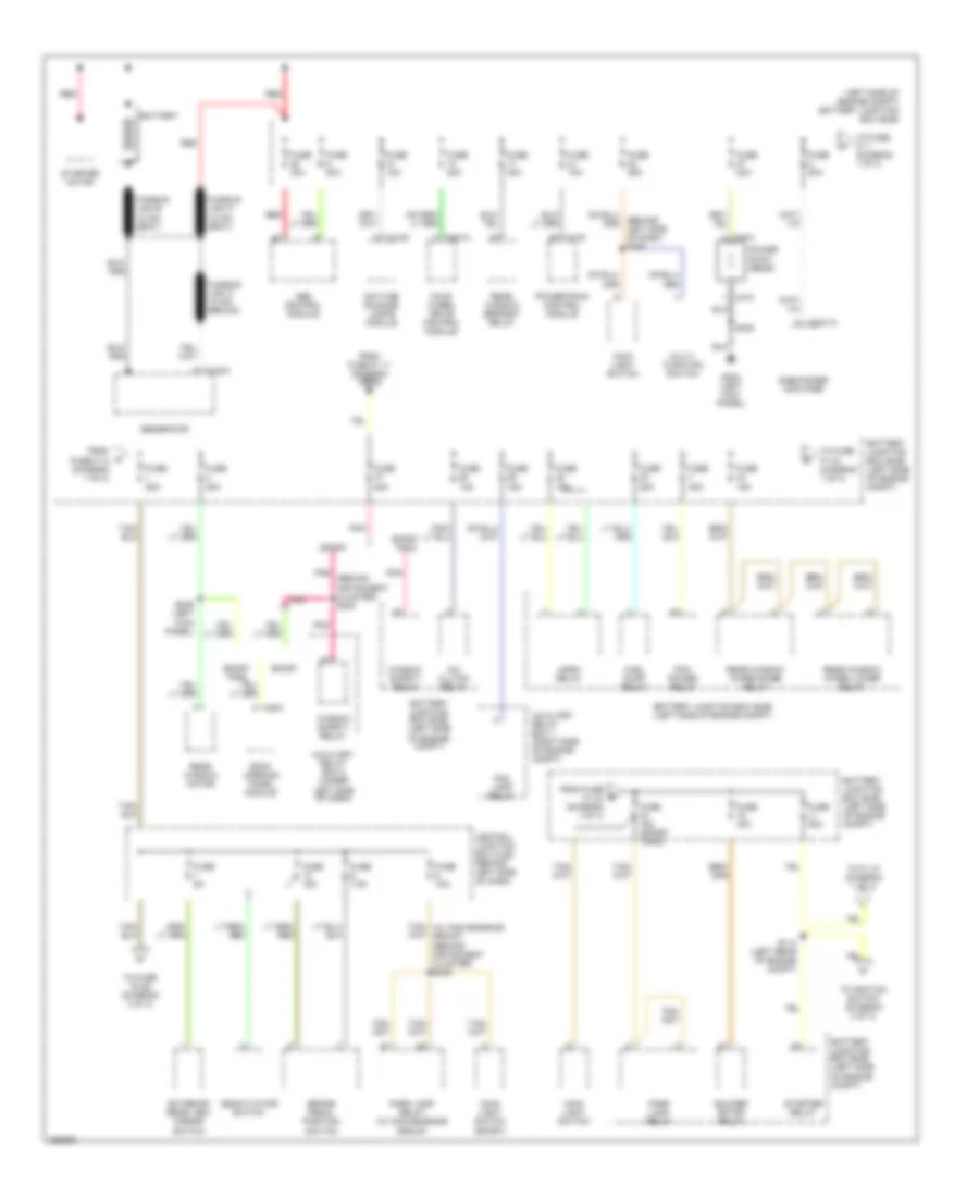 Power Distribution Wiring Diagram Early Production 1 of 3 for Ford Explorer Sport Trac 2002