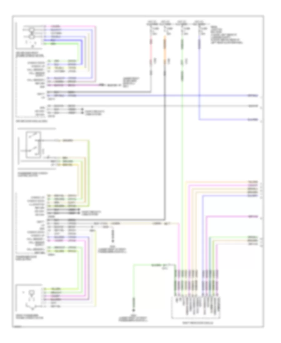 Power Windows Wiring Diagram, Except Electric with Door Module (1 of 2) for Ford Focus S 2014