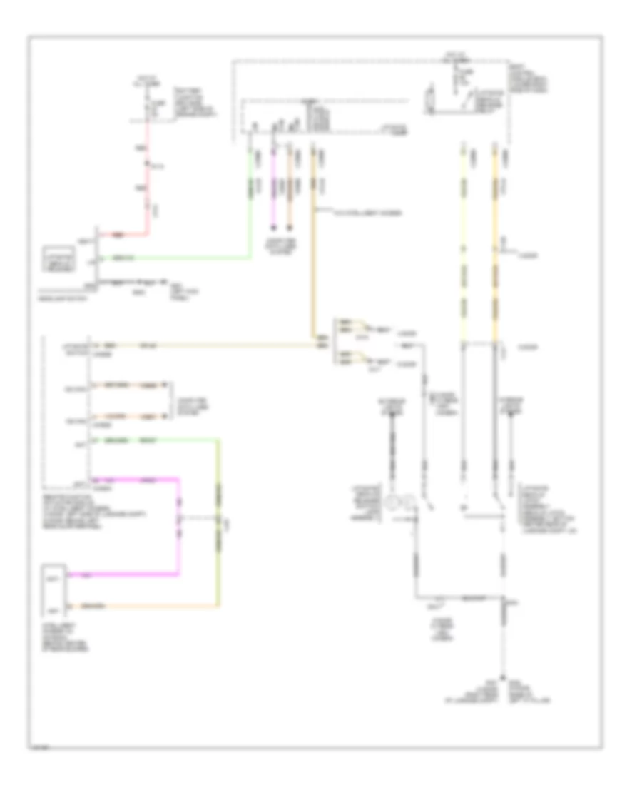 Trunk Release Wiring Diagram, Except Electric for Ford Focus S 2014