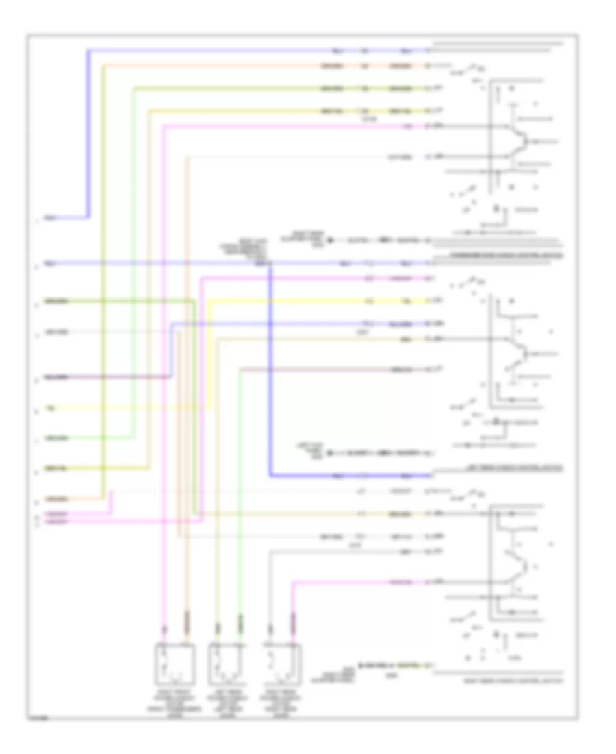 Power Windows Wiring Diagram, Base (2 of 2) for Ford Explorer XLT 2011
