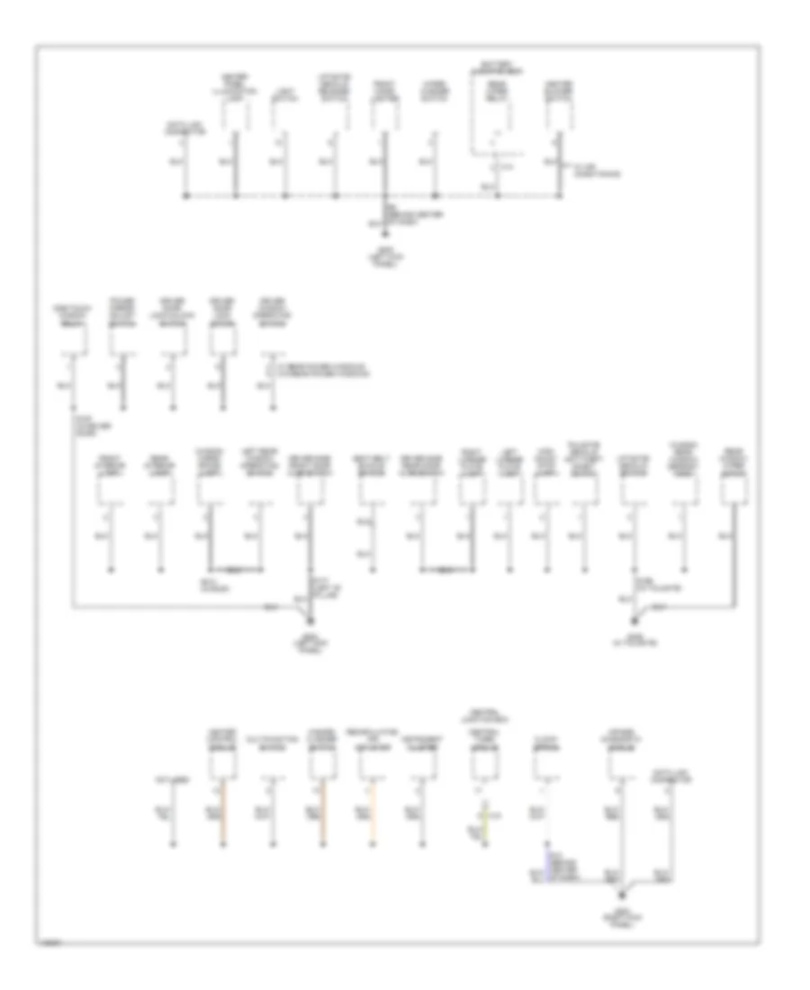 Ground Distribution Wiring Diagram 2 of 3 for Ford Focus LX 2000