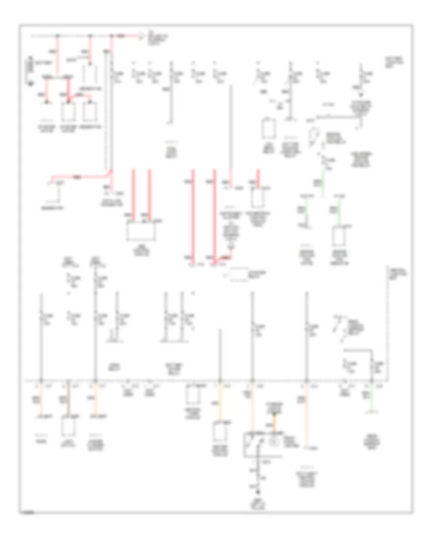 Power Distribution Wiring Diagram 1 of 4 for Ford Focus LX 2000