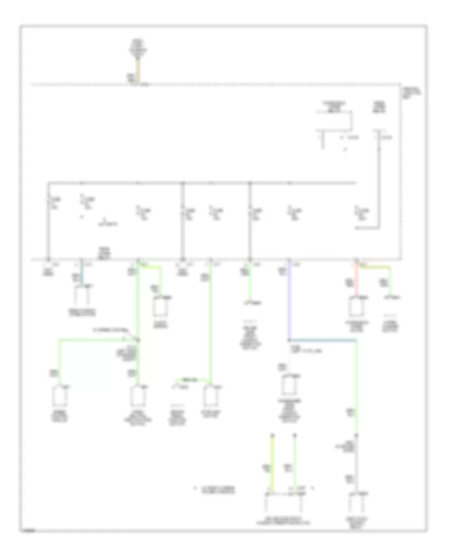 Power Distribution Wiring Diagram 4 of 4 for Ford Focus LX 2000