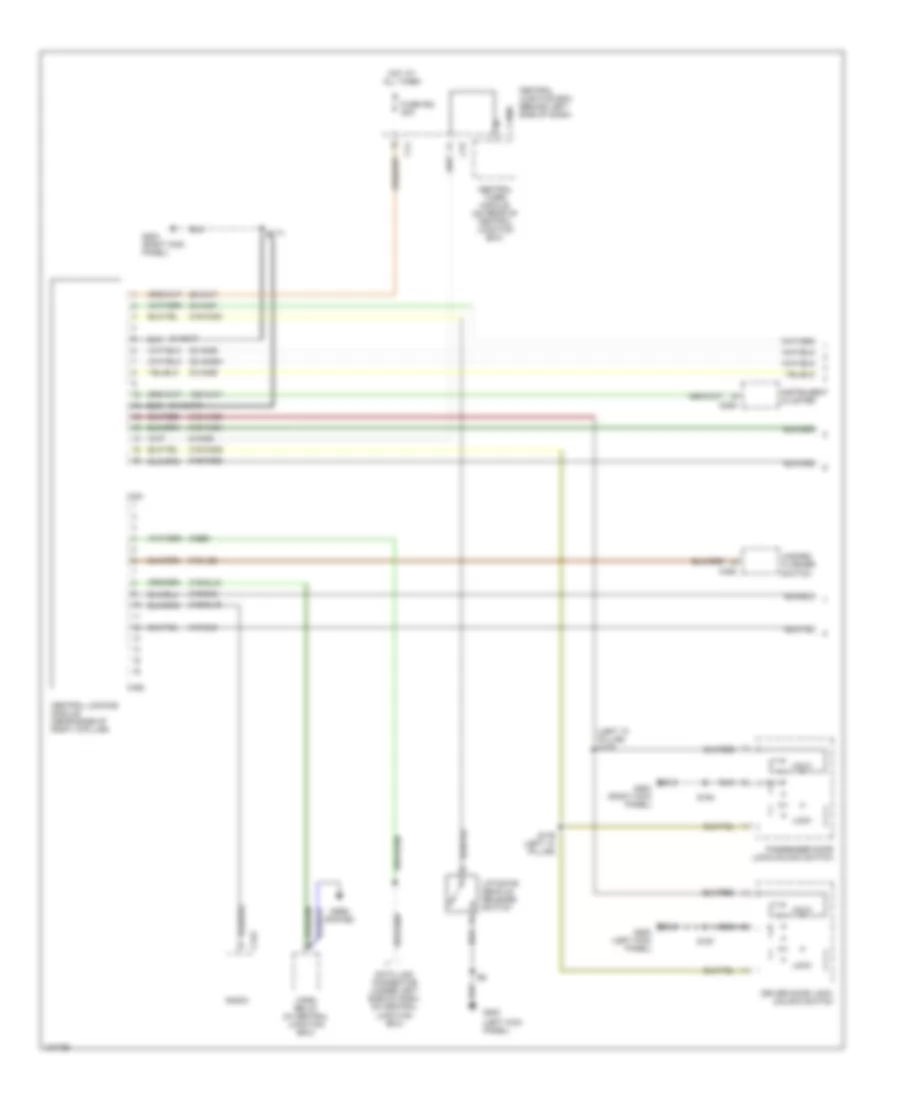 Power Door Lock Wiring Diagram, without Anti-theft (1 of 2) for Ford Focus LX 2000