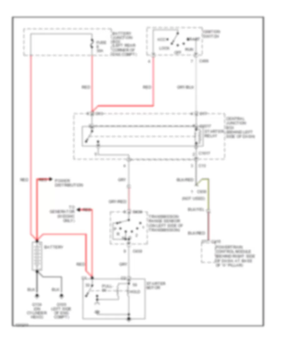 Starting Wiring Diagram, AT for Ford Focus LX 2000