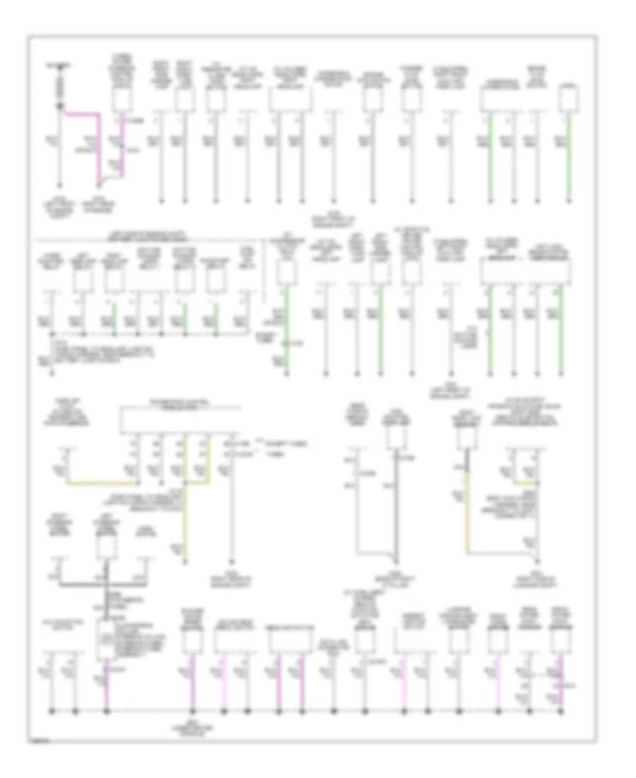 Ground Distribution Wiring Diagram 1 of 3 for Ford Taurus Limited 2012