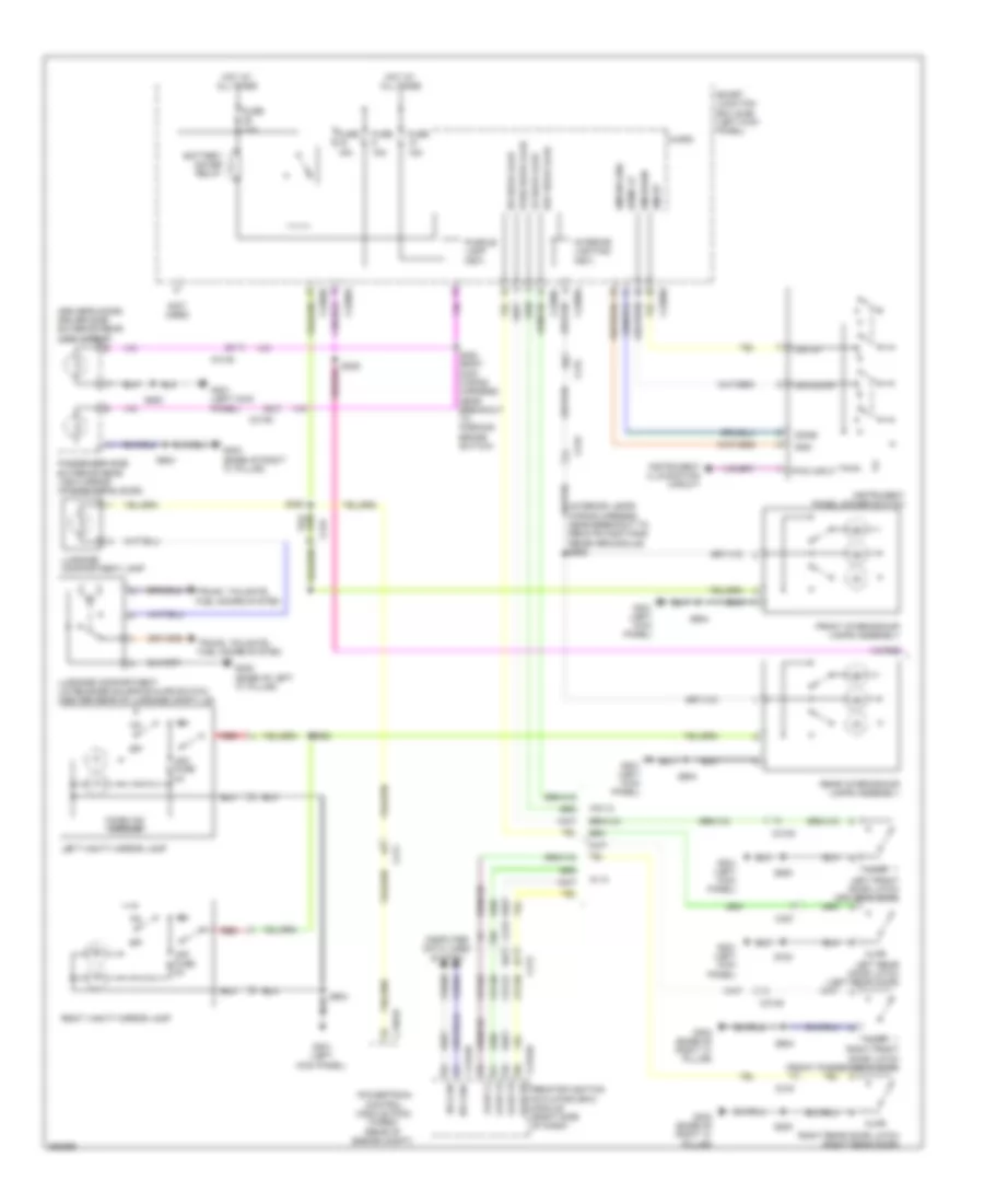 Courtesy Lamps Wiring Diagram 1 of 2 for Ford Taurus Limited 2012