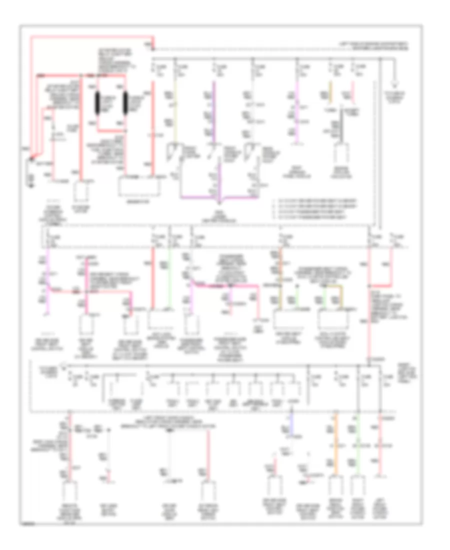 Power Distribution Wiring Diagram 1 of 5 for Ford Taurus Limited 2012
