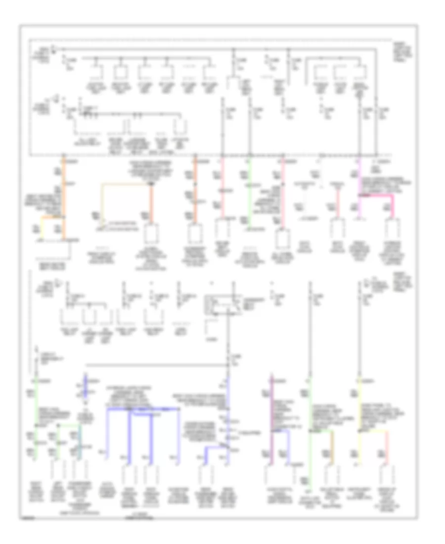 Power Distribution Wiring Diagram 3 of 5 for Ford Taurus Limited 2012