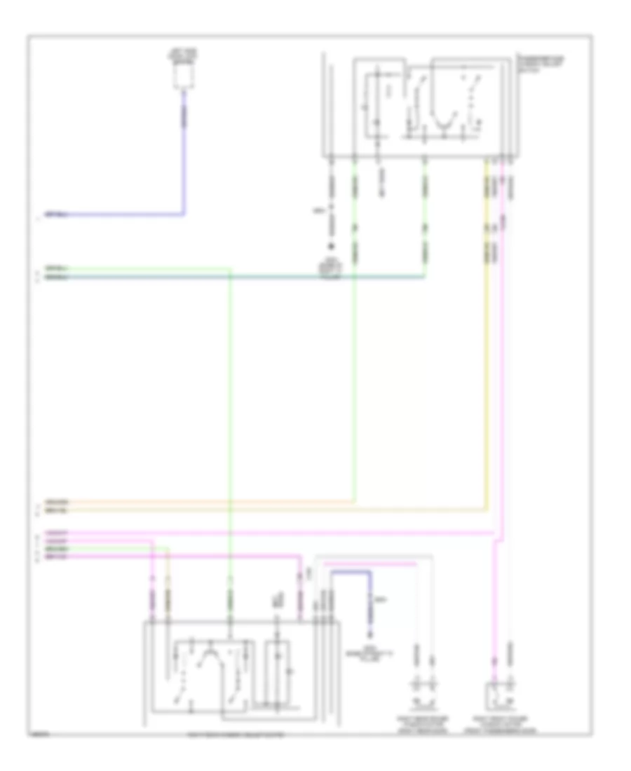 Power Windows Wiring Diagram, SE, SEL (2 of 2) for Ford Taurus Limited 2012