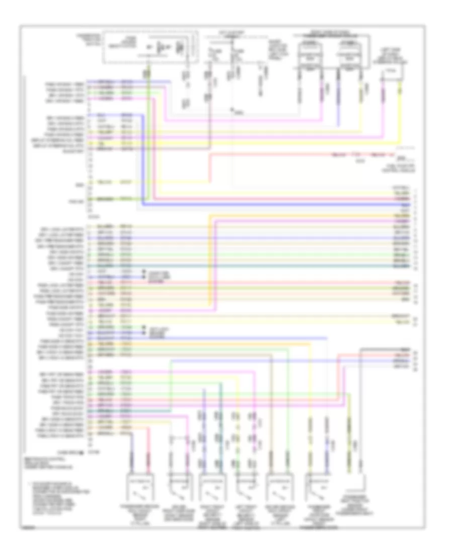 Supplemental Restraints Wiring Diagram 1 of 2 for Ford Taurus Limited 2012