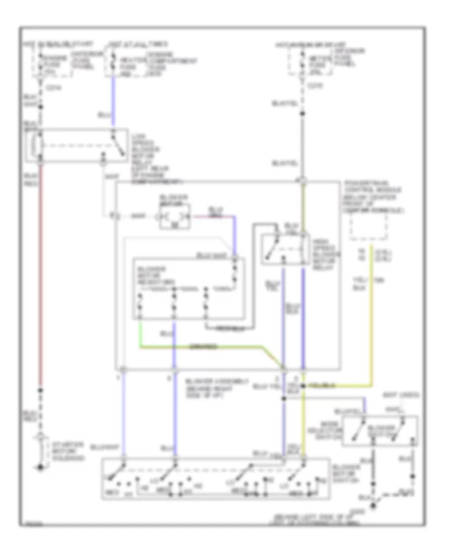 Heater Wiring Diagram for Ford Probe GT 1996