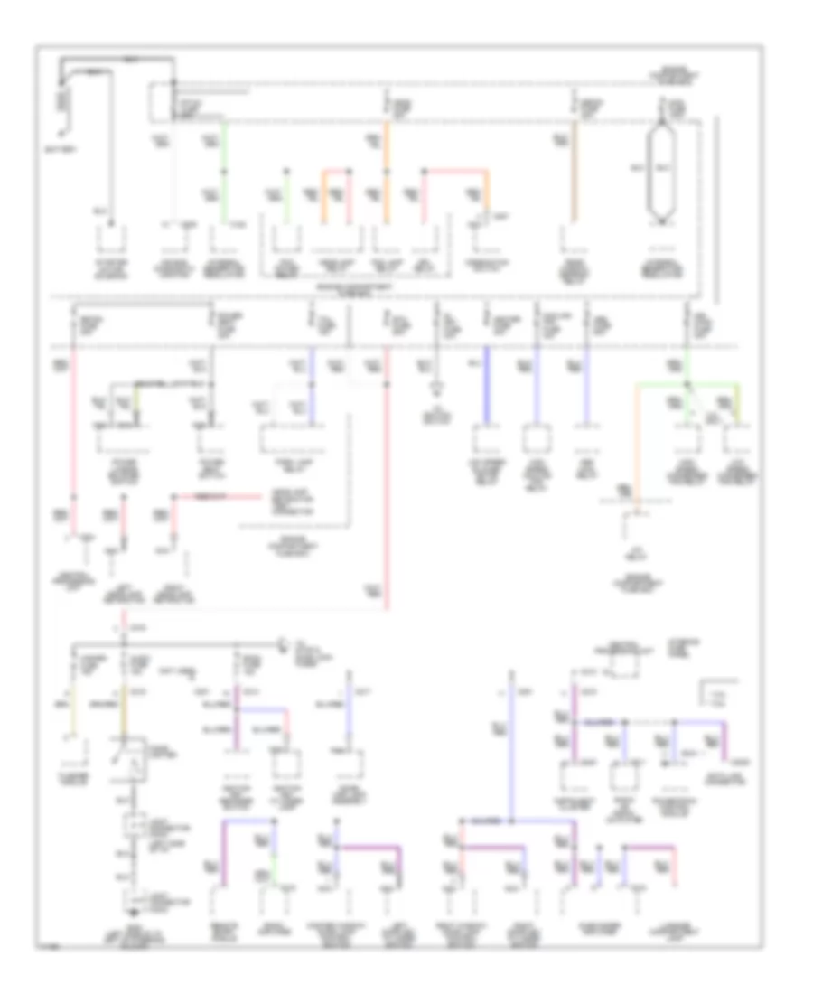 Power Distribution Wiring Diagram 1 of 3 for Ford Probe GT 1996
