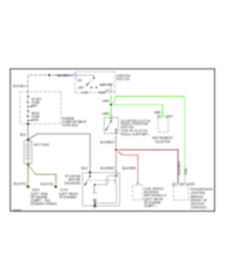 2 5L Starting Wiring Diagram with M T for Ford Probe GT 1996