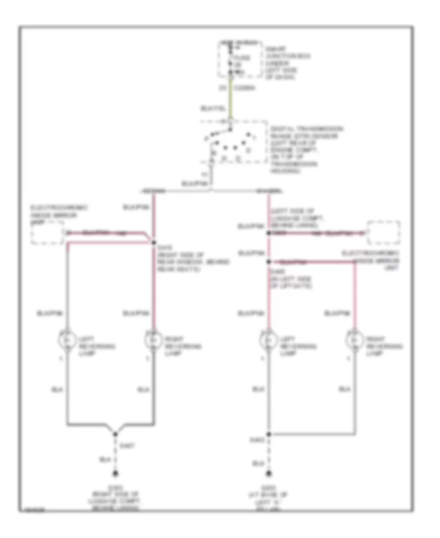 Back up Lamps Wiring Diagram for Ford Taurus SEL 2004