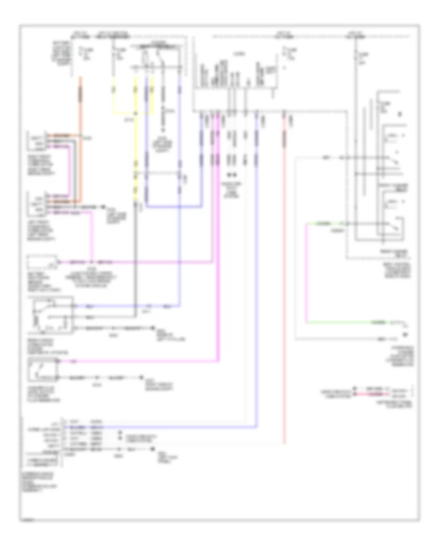 WiperWasher Wiring Diagram, Except Electric for Ford Focus SE 2014