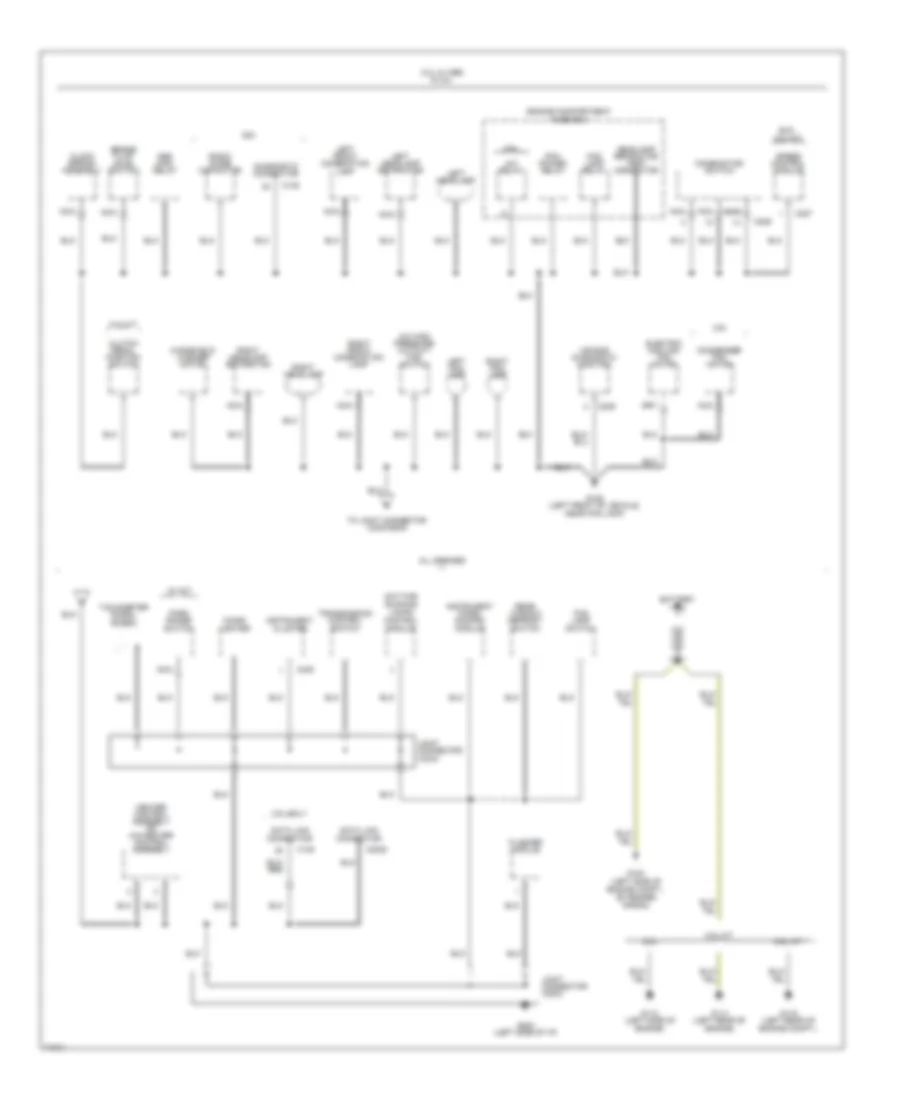 Ground Distribution Wiring Diagram (2 of 4) for Ford Probe SE 1996