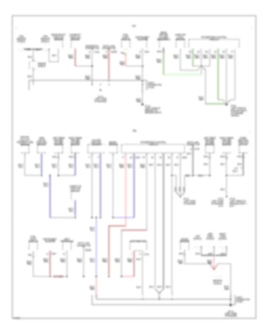 Ground Distribution Wiring Diagram 3 of 4 for Ford Probe SE 1996