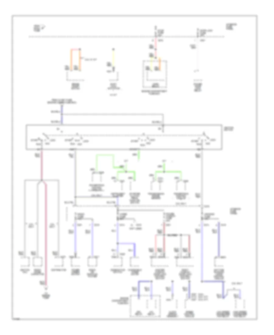 Power Distribution Wiring Diagram 2 of 3 for Ford Probe SE 1996