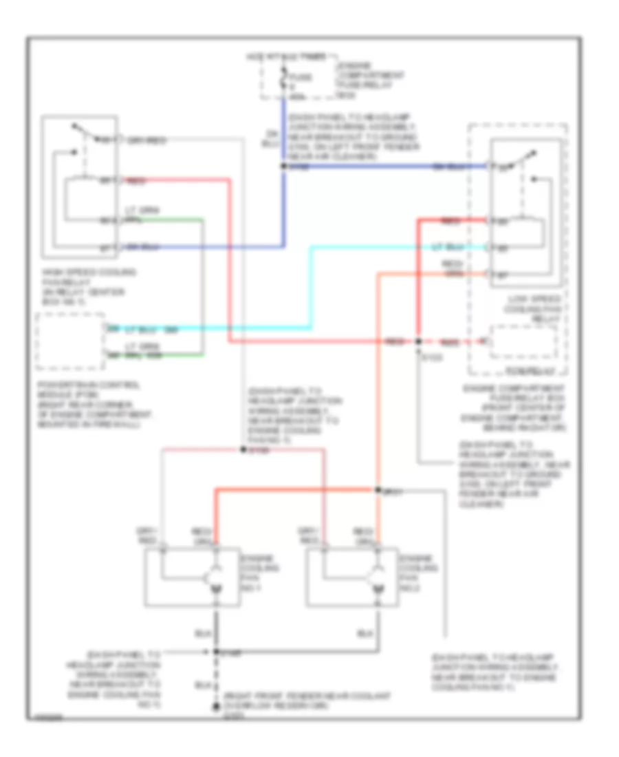 Cooling Fan Wiring Diagram for Ford Taurus LX 1998