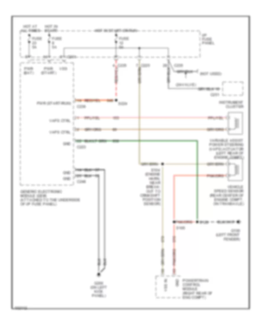 3.0L 24-Valve, Electronic Power Steering Wiring Diagram for Ford Taurus LX 1998
