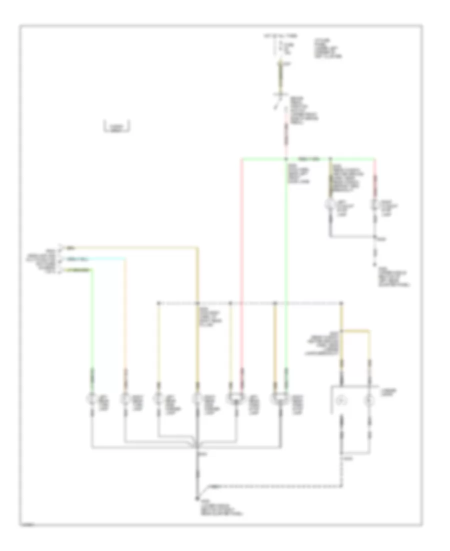 Exterior Lamps Wiring Diagram 3 of 3 for Ford Taurus LX 1998