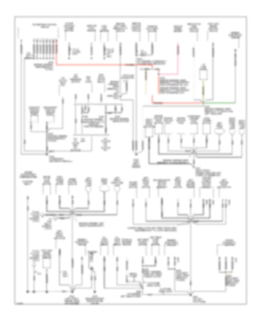 Ground Distribution Wiring Diagram 1 of 3 for Ford Taurus LX 1998