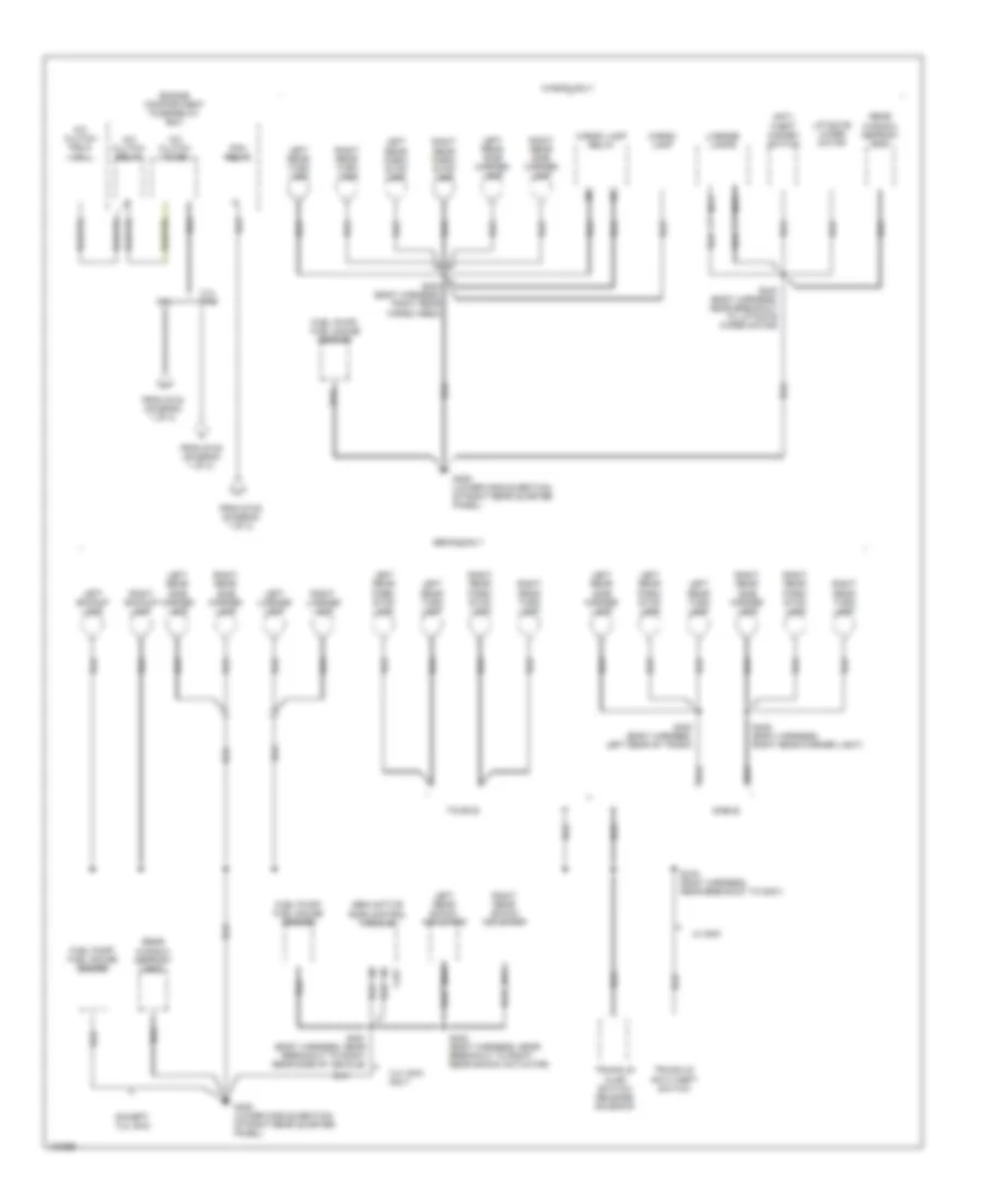 Ground Distribution Wiring Diagram (3 of 3) for Ford Taurus LX 1998