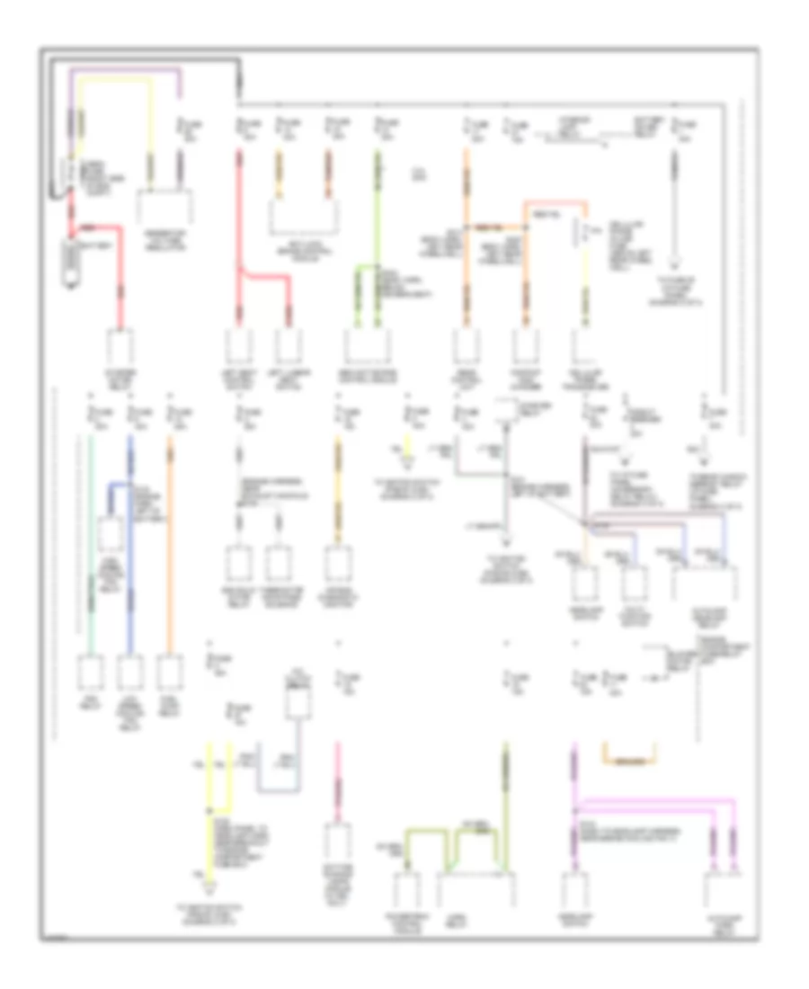 Power Distribution Wiring Diagram 1 of 3 for Ford Taurus LX 1998