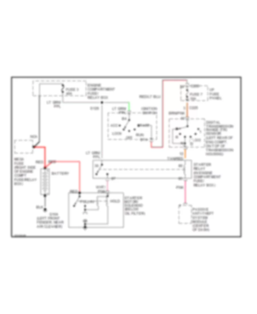 3 4L SHO Starting Wiring Diagram for Ford Taurus LX 1998