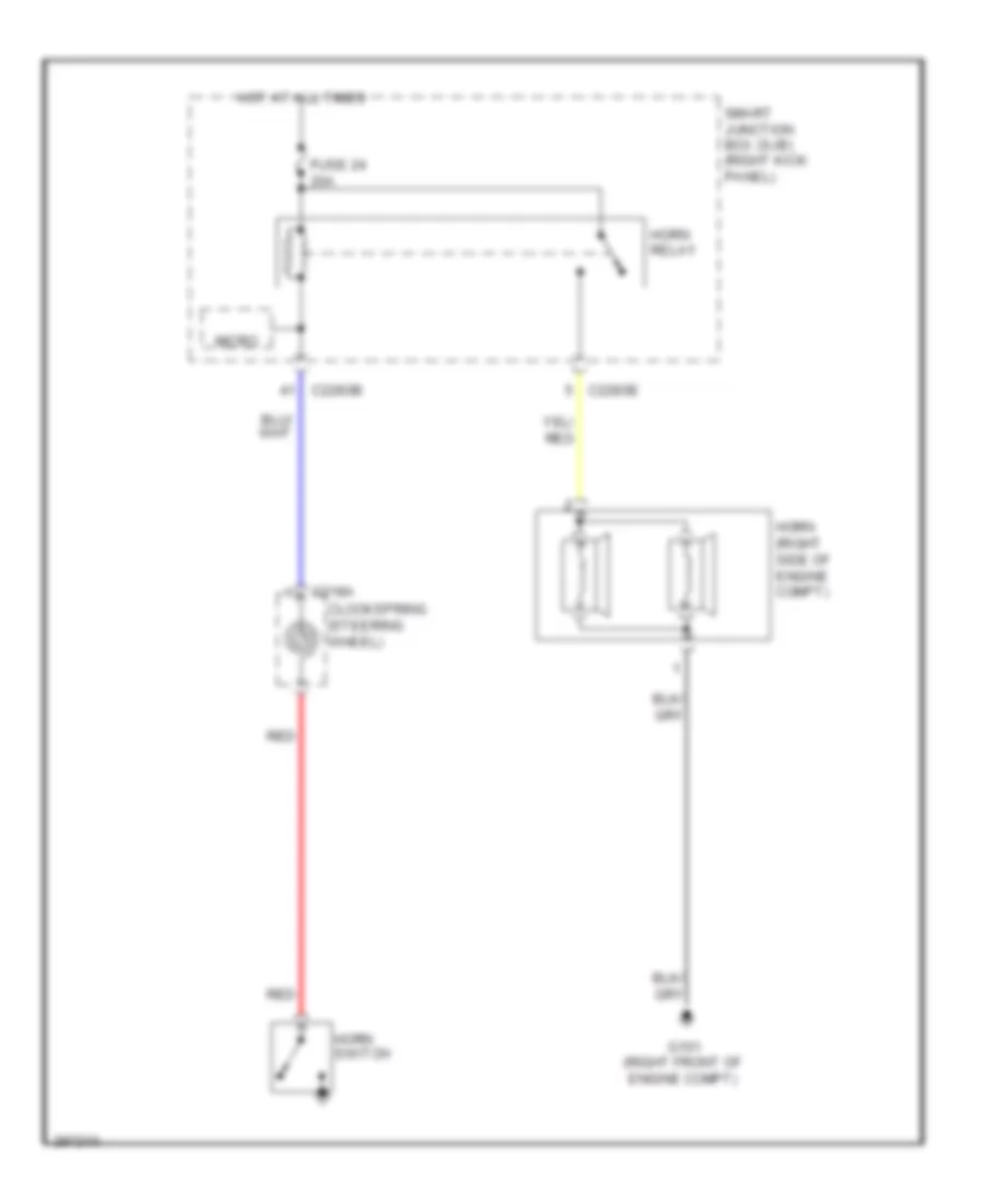 Horn Wiring Diagram for Ford Pickup F250 Super Duty 2009