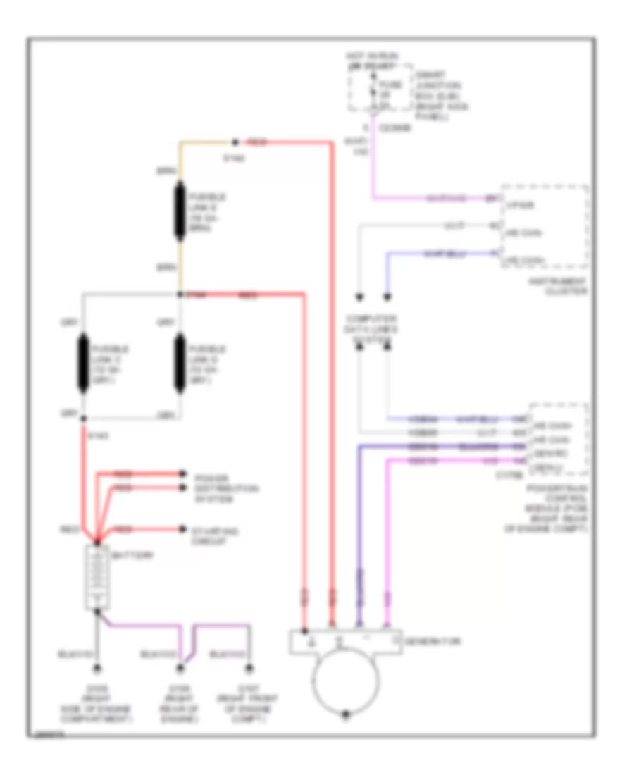 Charging Wiring Diagram for Ford Pickup F250 Super Duty 2009