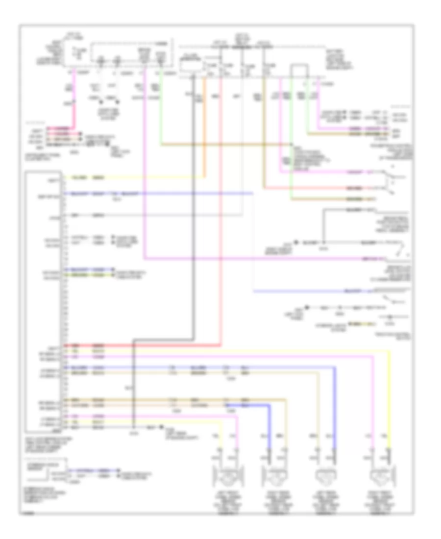 Anti-lock Brakes Wiring Diagram, Except Electric for Ford Focus ST 2014