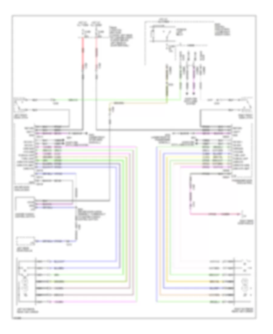 Power Mirrors Wiring Diagram, Except Electric with Door Module for Ford Focus ST 2014