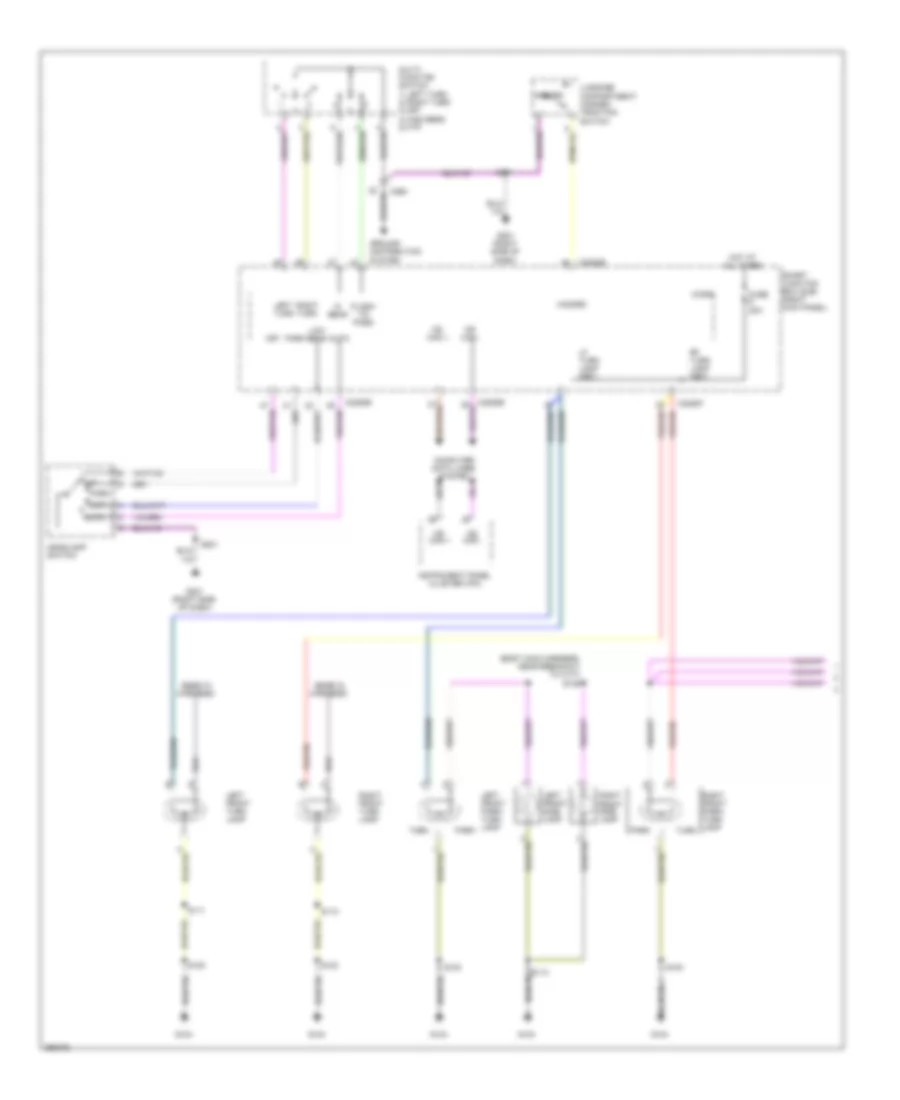 Exterior Lamps Wiring Diagram (1 of 3) for Ford Mustang 2013