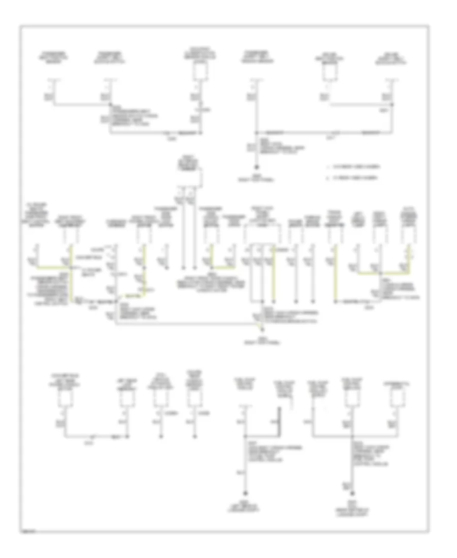 Ground Distribution Wiring Diagram (2 of 4) for Ford Mustang 2013