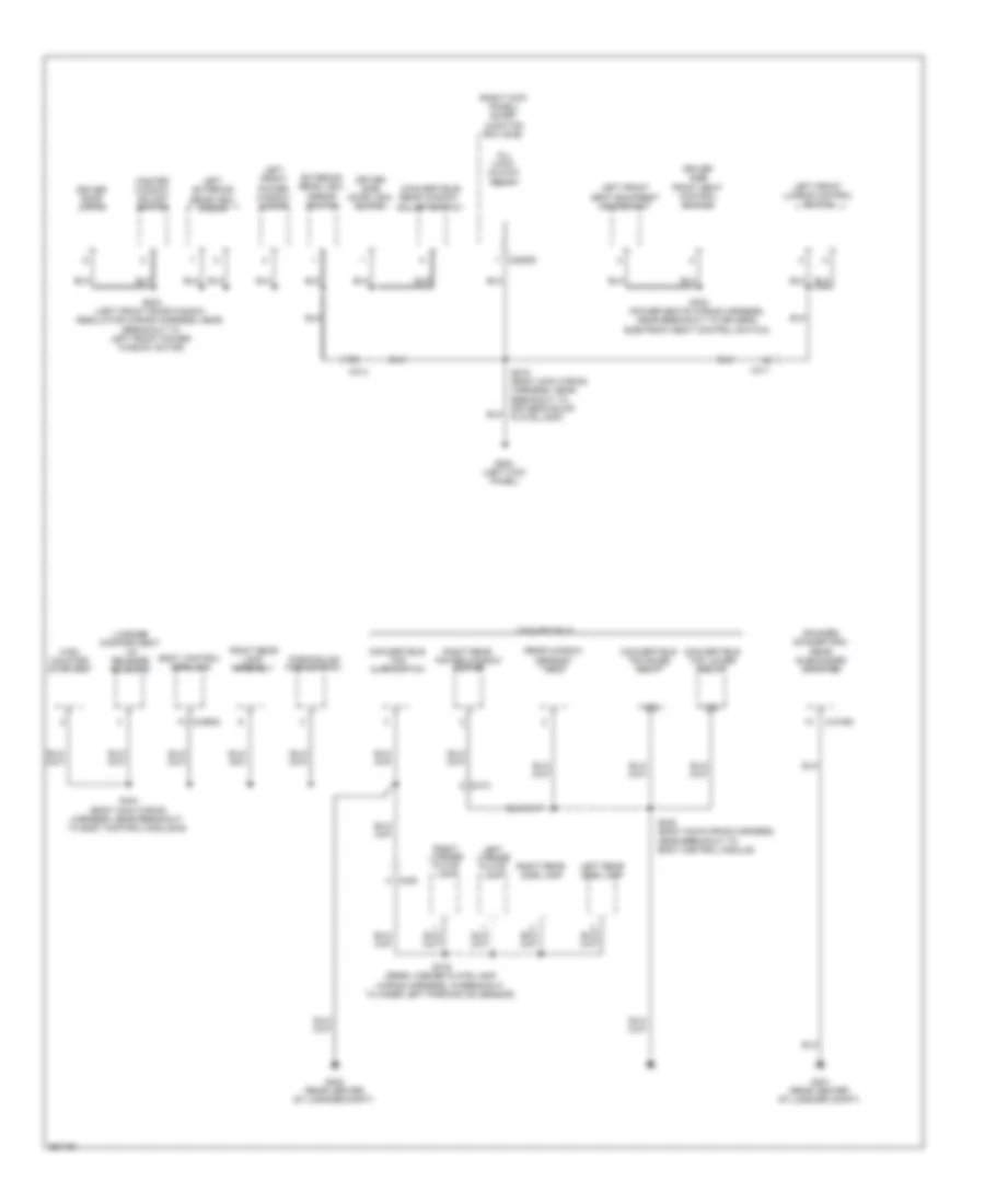 Ground Distribution Wiring Diagram (3 of 4) for Ford Mustang 2013