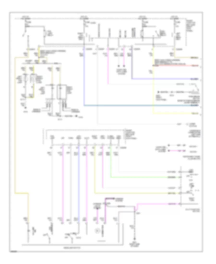 Headlights Wiring Diagram, without High Intensity Gas Discharge Headlights (1 of 2) for Ford Mustang 2013