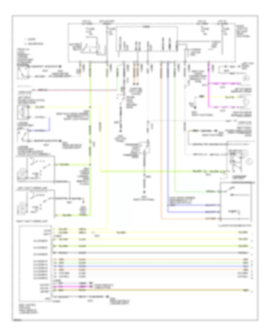 Courtesy Lamps Wiring Diagram 1 of 2 for Ford Mustang 2013