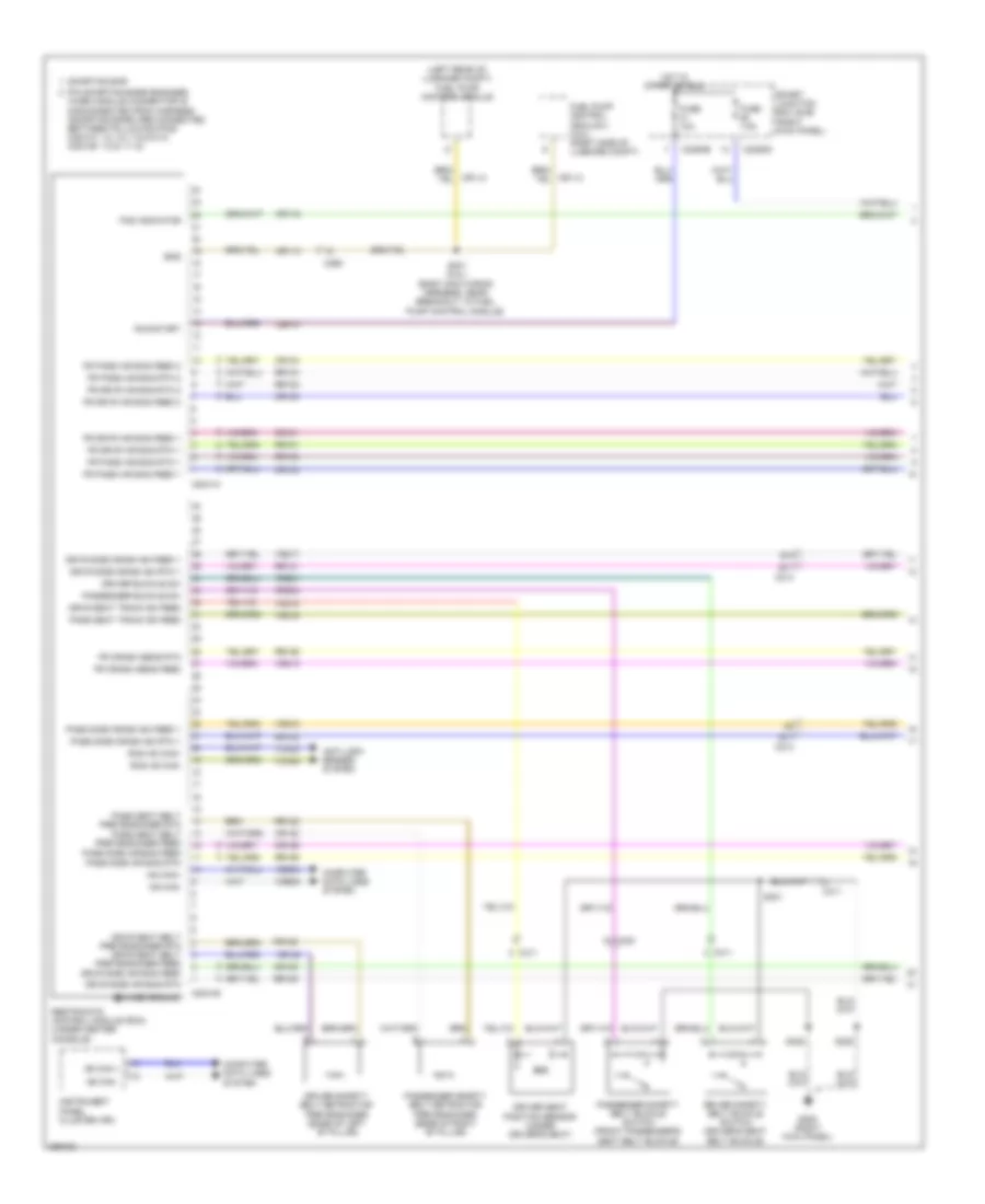 Supplemental Restraints Wiring Diagram 1 of 2 for Ford Mustang 2013