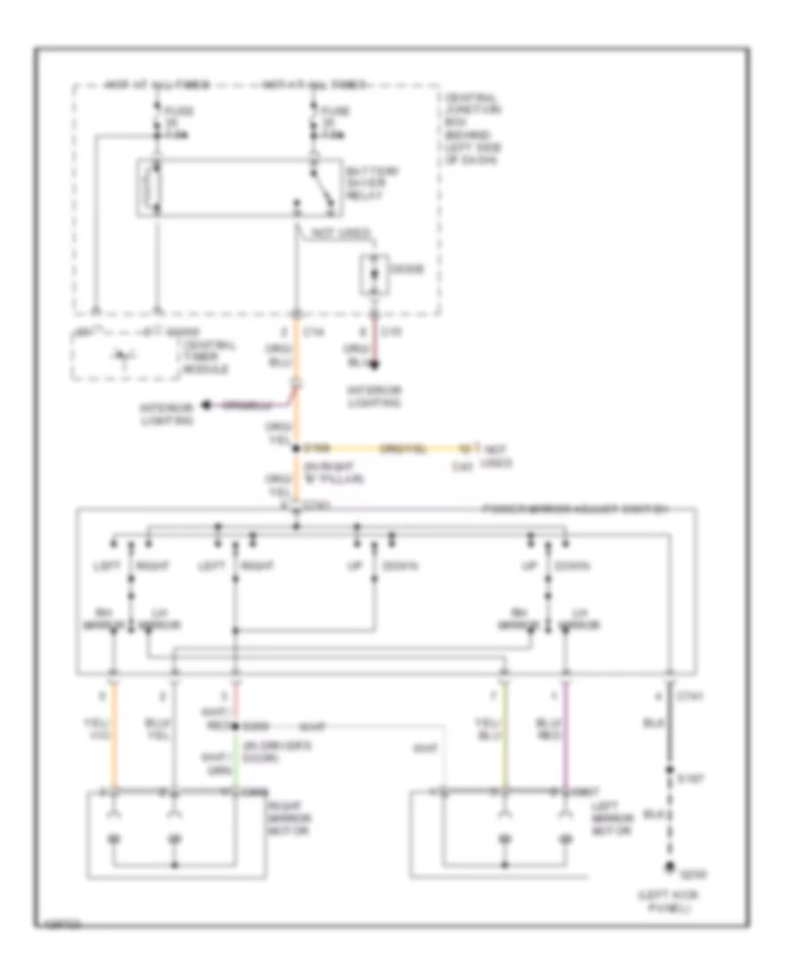 Power Mirror Wiring Diagram for Ford Focus ZTS 2000