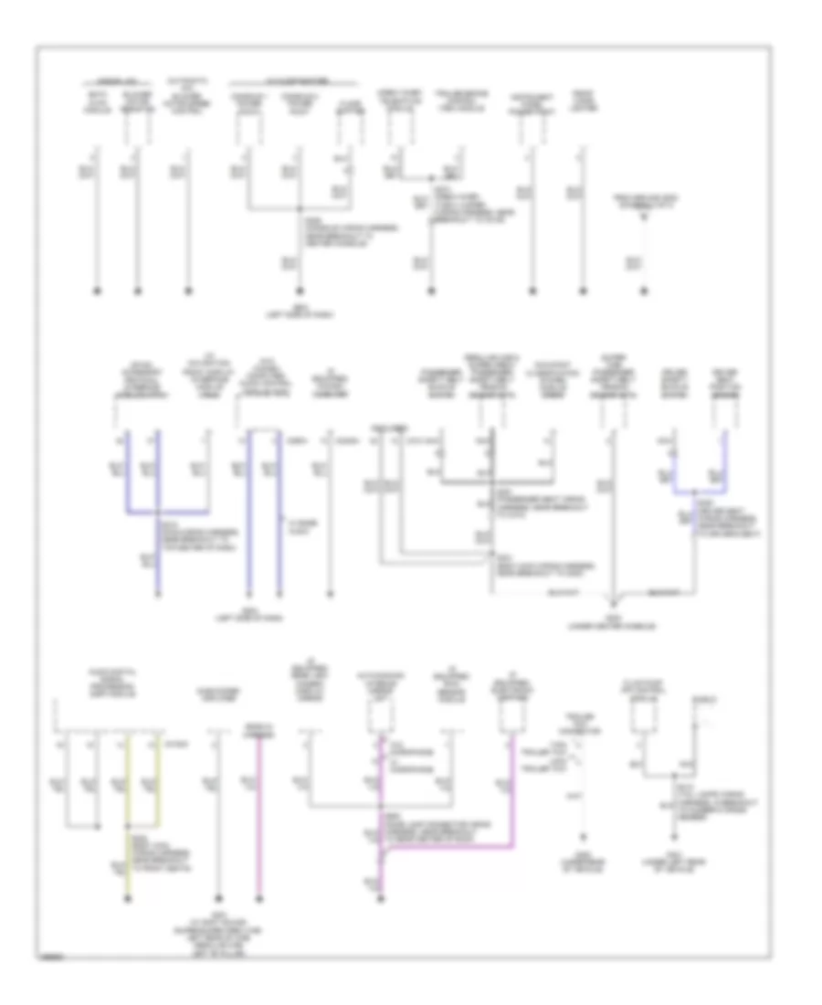 Ground Distribution Wiring Diagram (4 of 4) for Ford Pickup F350 Super Duty 2009