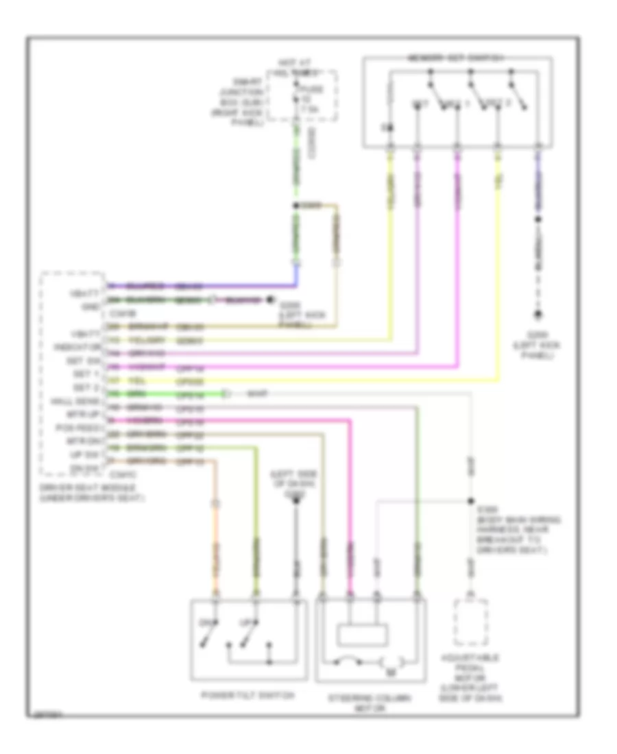 Steering Column Memory Wiring Diagram for Ford Pickup F350 Super Duty 2009