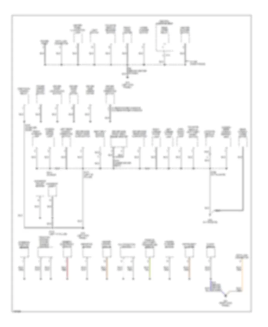 Ground Distribution Wiring Diagram (2 of 3) for Ford Focus LX 2002
