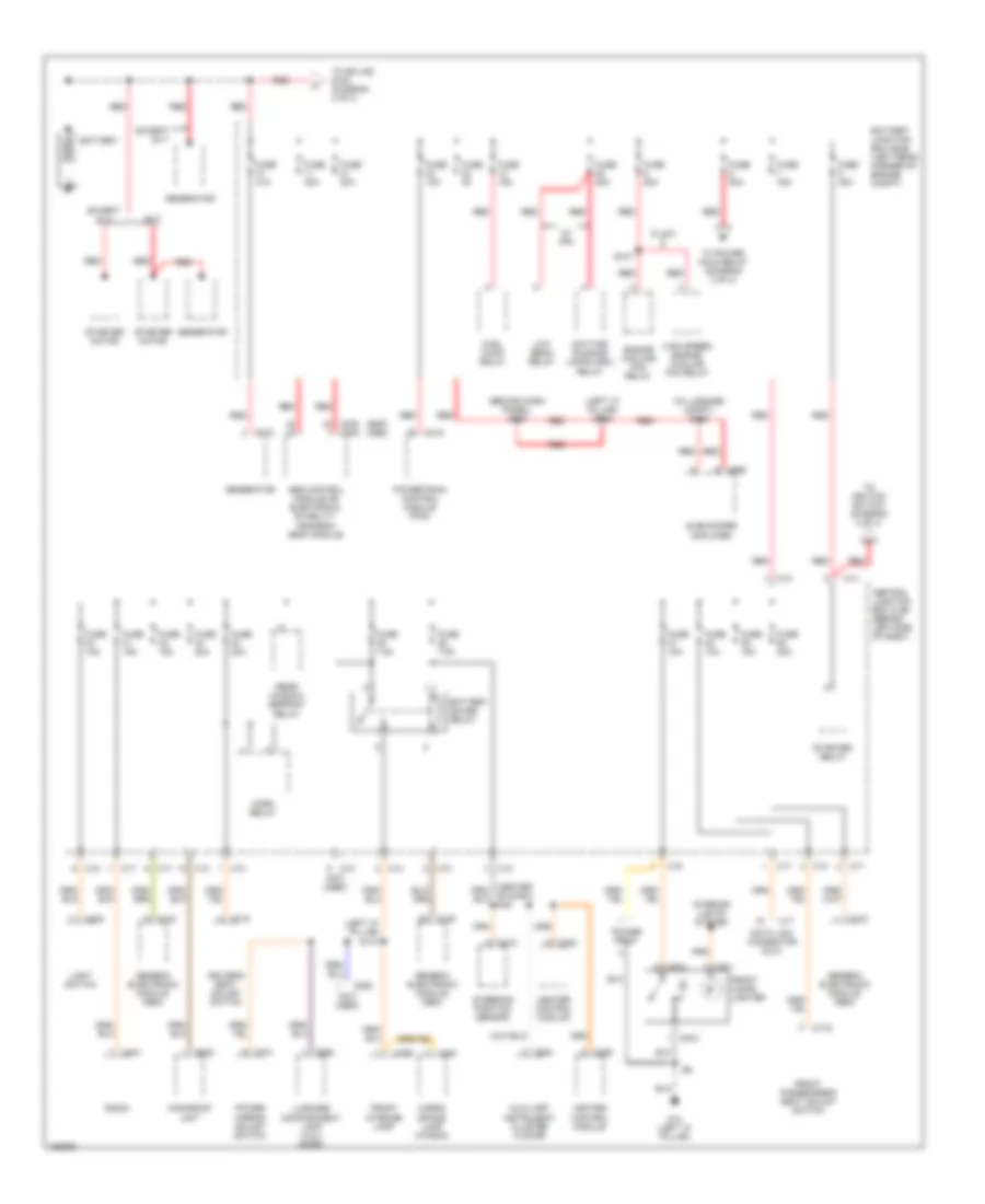 Power Distribution Wiring Diagram 1 of 4 for Ford Focus LX 2002